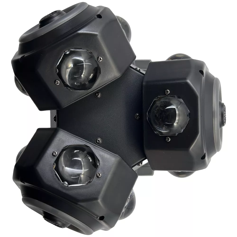 9 Three Arm Hot Wheel LED Strip Stage Light 180W AC90-240V 21 DMX 12x10W RGBW 30mW RGB Laser 2-3° Narrow Beam Fixture Fan Cool Equipment Indoor Disco KTV Party Lamp Multi Macro Rotate Beam Laser Strip Strobe Daisy Chain for Cocktail Night Bash Gala Wedding House Party Venue Club Events