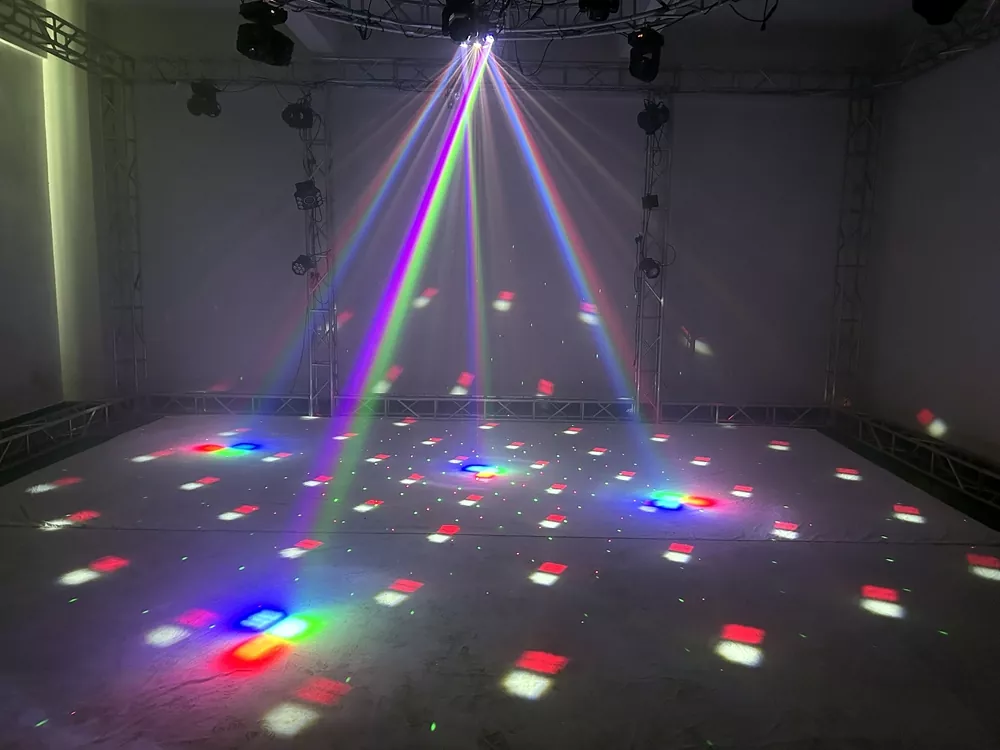 80w mini 4 arm multi effect moving head light