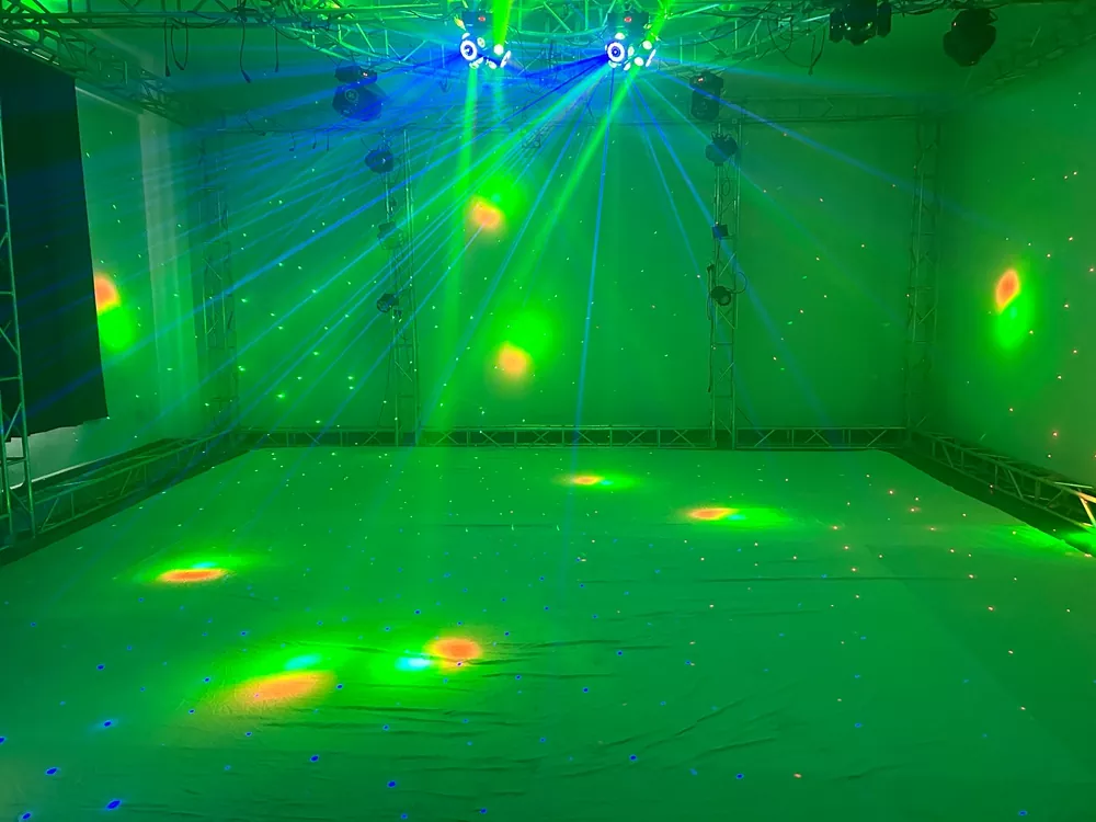 效果图 (9) Three Arm Hot Wheel LED Strip Stage Light 180W AC90-240V 21 DMX 12x10W RGBW 30mW RGB Laser 2-3° Narrow Beam Fixture Fan Cool Equipment Indoor Disco KTV Party Lamp Multi Macro Rotate Beam Laser Strip Strobe Daisy Chain for Cocktail Night Bash Gala Wedding House Party Venue Club Events