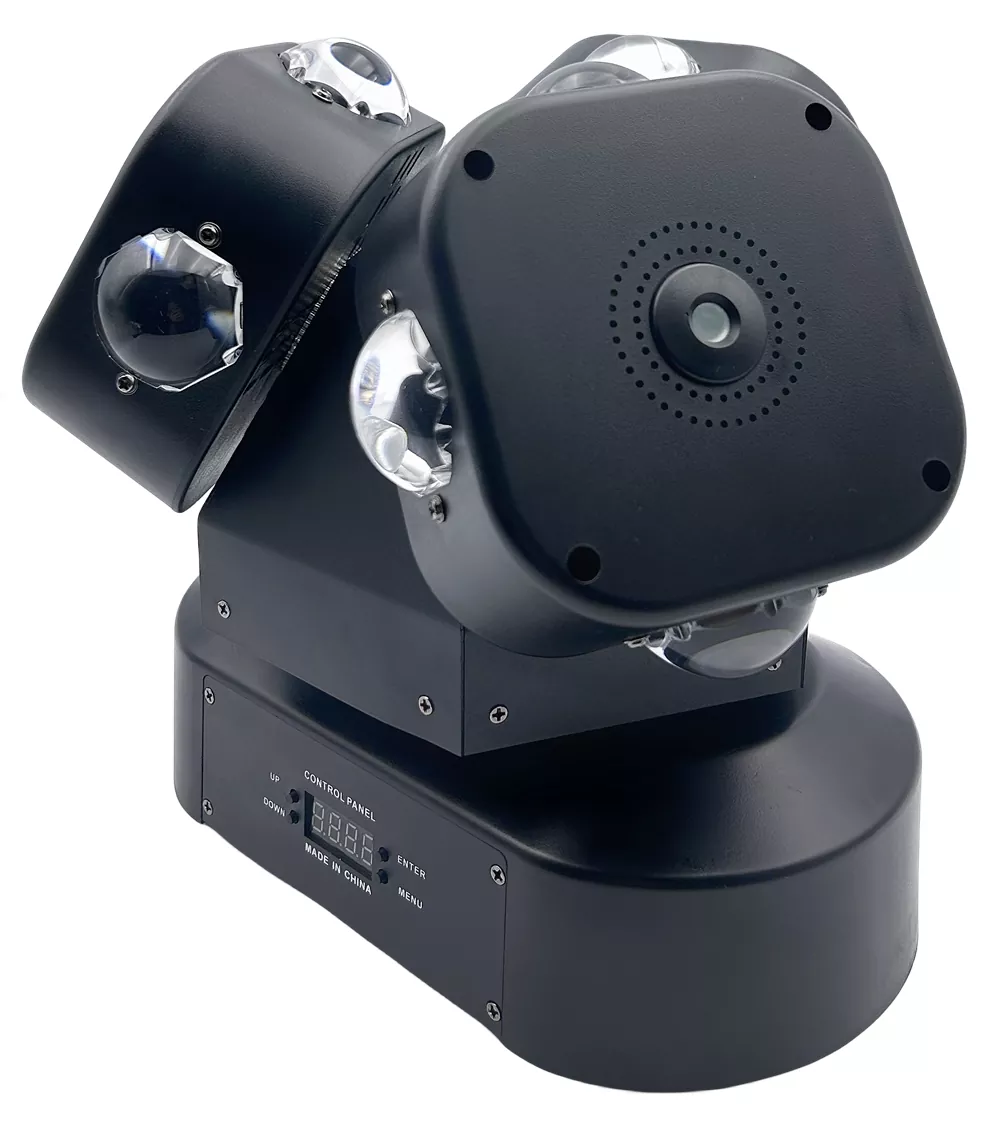 Local Digital Control Panel View Of The 180W 3‑Arm Hot‑Heels Multi‑Effect Moving Head Light