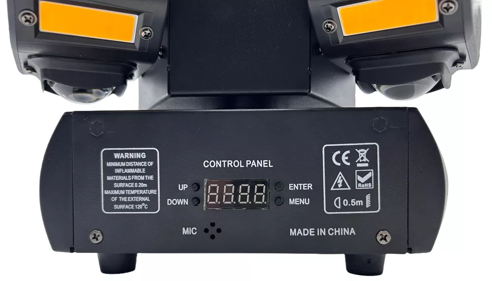 Three Head Gecko Moving Stage Light 150W 19 DMX 12x10W RGBW 12x5W Golden Strobe RGB 1mW Laser 540X 360Y Rot Fixture Indoor Party Equipment Disco KTV Performance Lamp Multi Beam Laser Golden Flash Wide Voltage for Live Gig Fashion Small Runway Party Showcase Boutique Holiday Gala Wedding Events Mini Stage