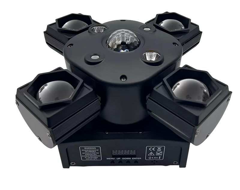80w mini 4 arm multi effect moving head light