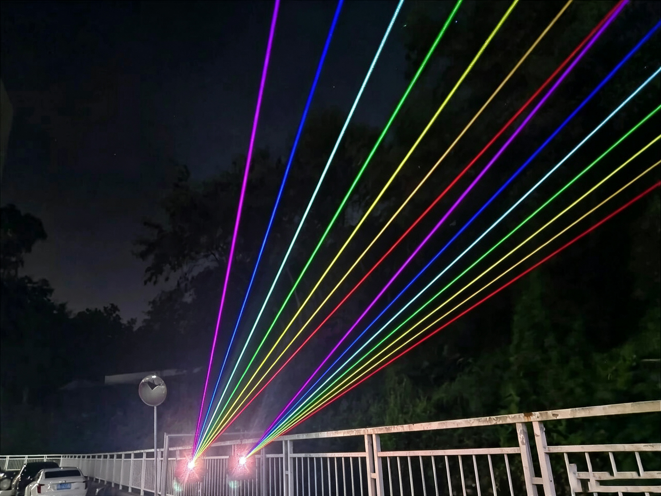 large‑scale outdoor laser projector